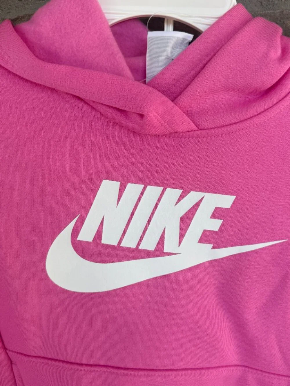 Nike Girl's 2-piece Fleece Pullover Hoodie Sweatshirt Joggers Set Pink 4 5 NWT